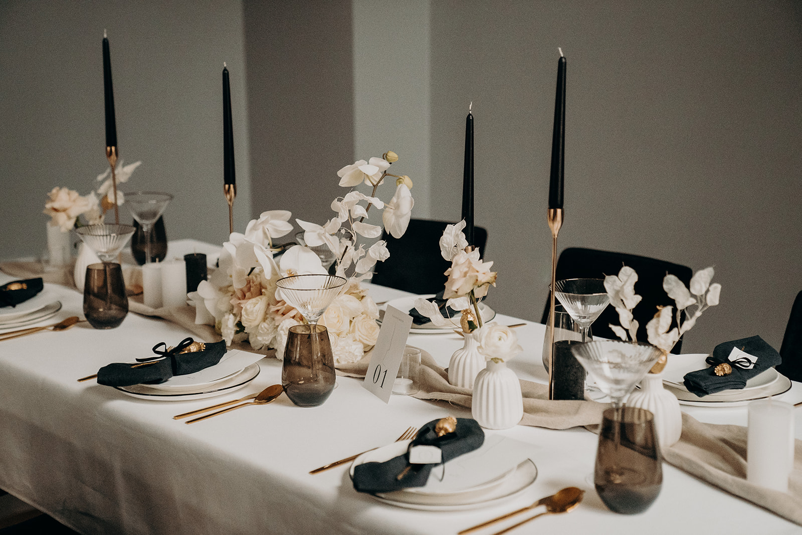 Black Glam - elegante Tischdeko