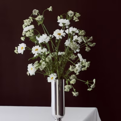 silberne deko vintage hochzeit