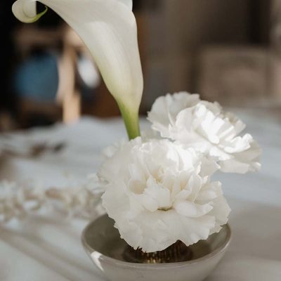 weiße nelken hochzeit